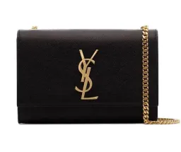 Saint Laurent Kate Textured Leather Chain Bag Medium Black for rent on The Volte - image 2