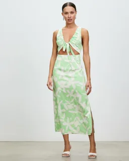 Lover Maldives Midi Dress Green Size 12 for rent on The Volte - image 1