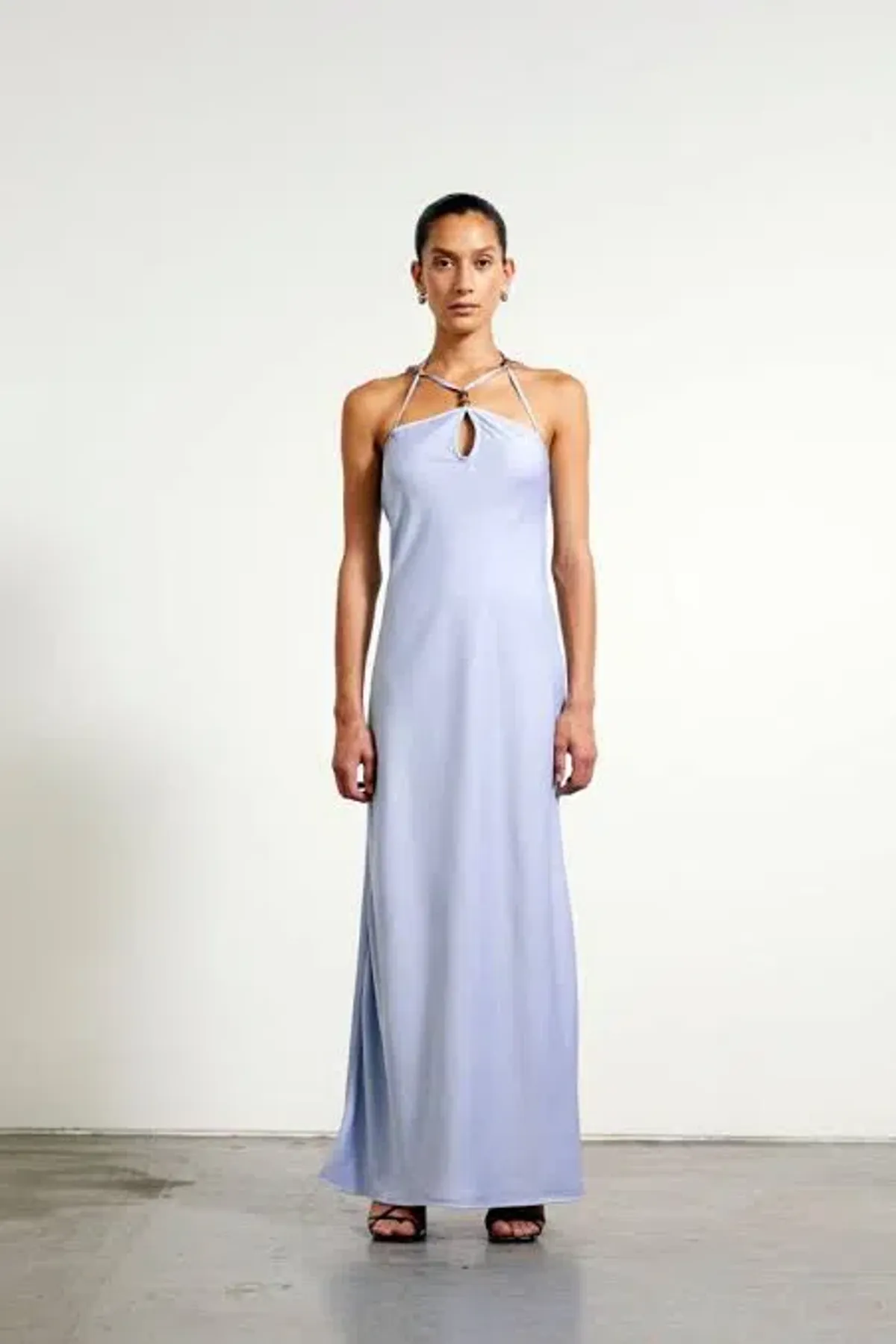 Wynnn Hamlyn Beaded Slip Dress Powder Blue Size 10 - Image 1