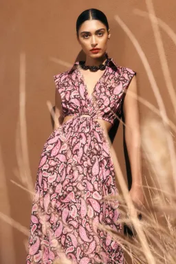 Scanlan Theodore Cotton Paisley Ring Dress Print Size 8  for rent on The Volte - image 5