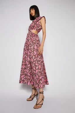 Scanlan Theodore Cotton Paisley Ring Dress Print Size 8  for rent on The Volte - image 1