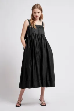 Aje Savoy Midi Dress in Black Size 6 for rent on The Volte - image 3