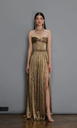Bronx and Banco Florence Strapless Gown Gold Size M / AU 10 for rent on The Volte - image 1