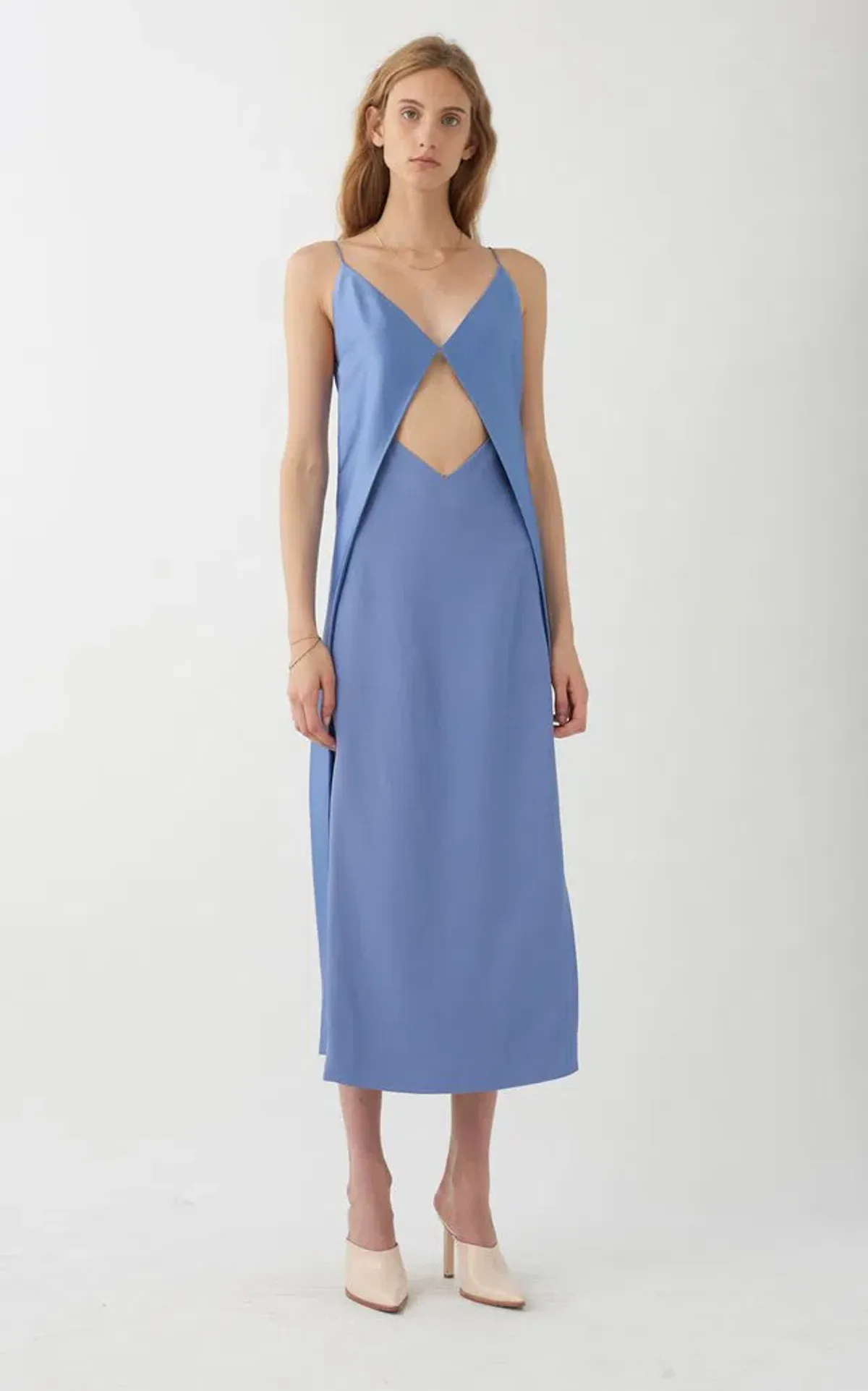 Dion Lee Tessellate Dress Cornflower Blue Size 10 - Image 2
