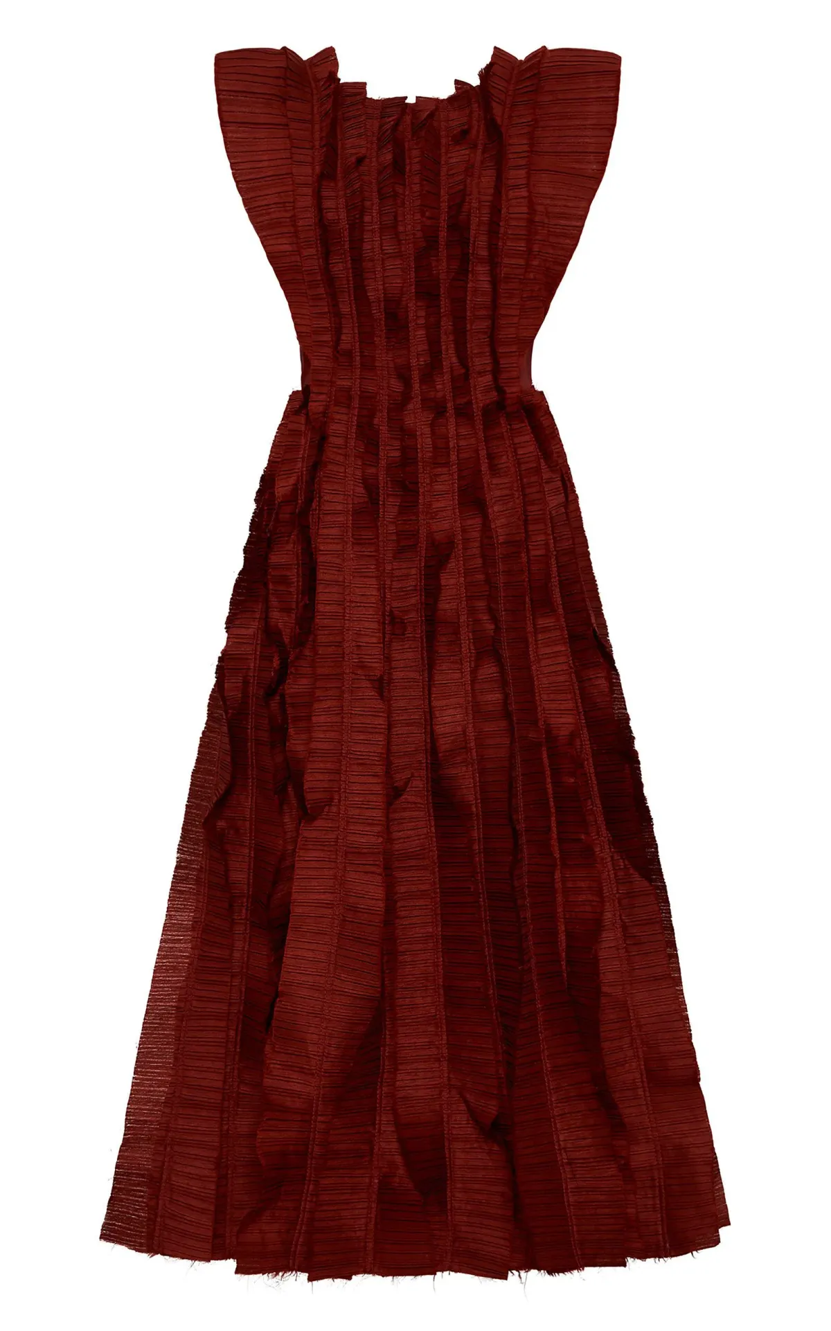 Aje Hybrid Midi Dress Burgundy Size 8 - Image 4