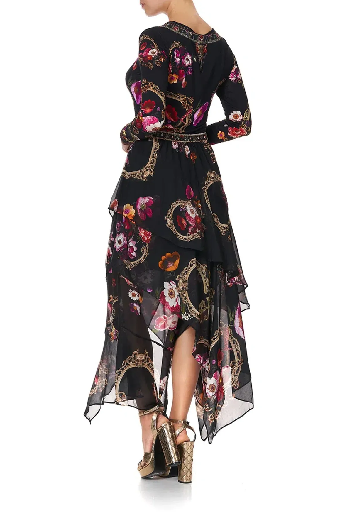 Camilla Asymmetrical Ruffle Skirt Mirror Mirror Print Size S - Image 3