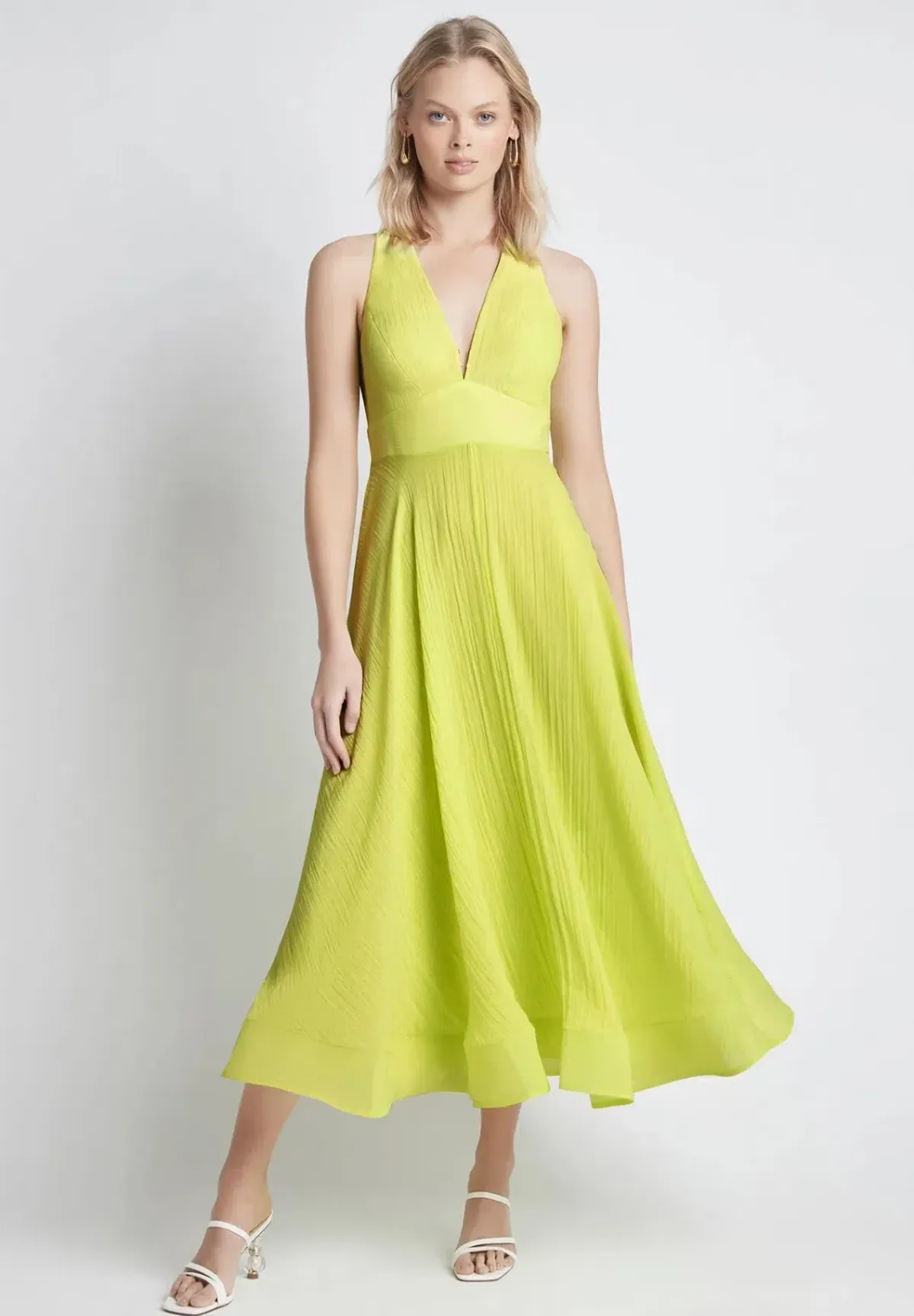Sheike Audrey Dress Yellow Green Size 8 - Image 1