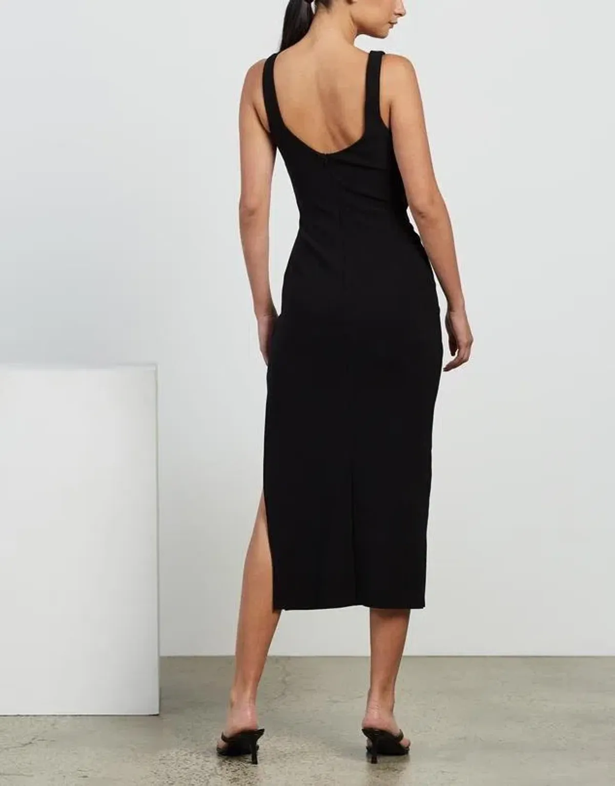Bec & Bridge Joelle Midi Dress in Black Size 8 - Image 3
