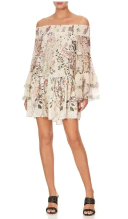 Camilla Phoenix Flower Off Shoulder Dress Print Size XS for rent on The Volte - image 1