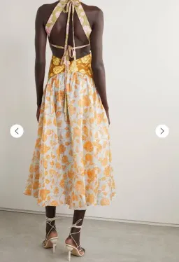 Zimmermann Lovestruck V Neck Midi Dress Print Size 0 for rent on The Volte - image 2