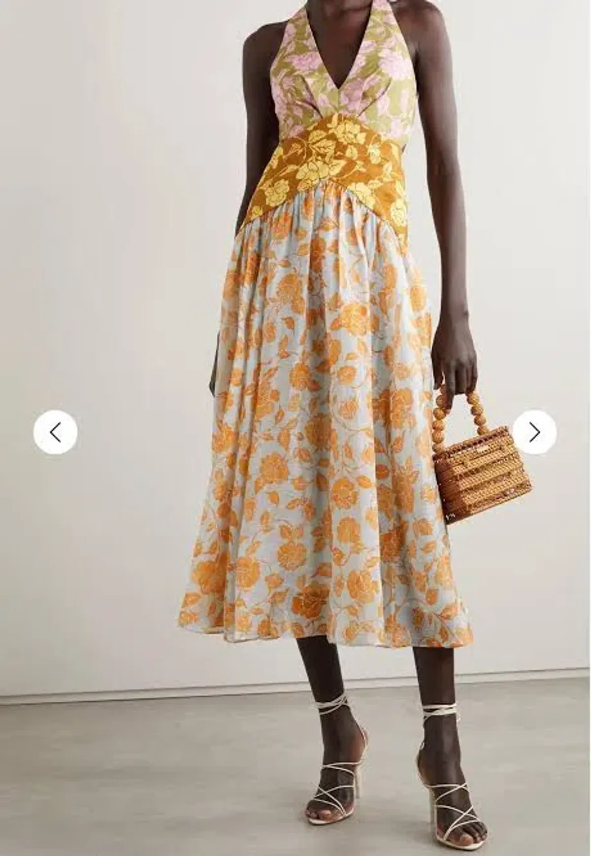 Zimmermann Lovestruck V Neck Midi Dress Print Size 0 - Image 4