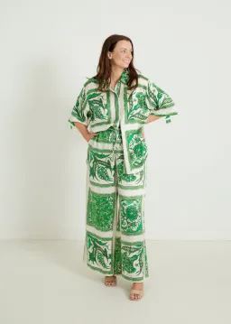 Alemais Lucille Lounge Shirt and Pants Set Print Size AU 6 for rent on The Volte - image 1