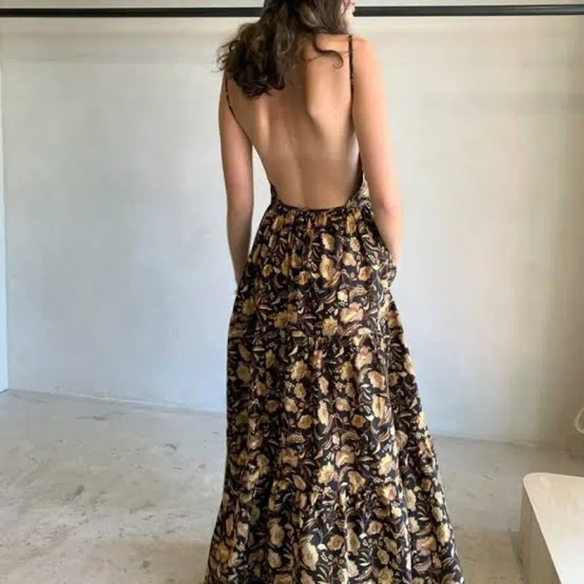 Matteau Tiered Low Back Sundress Print Size 1 - Image 3