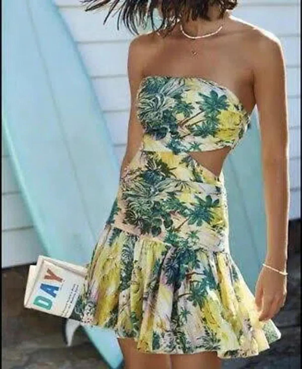 Zimmermann Juliette Cut Out Mini Dress Print Size 1 - Image 3