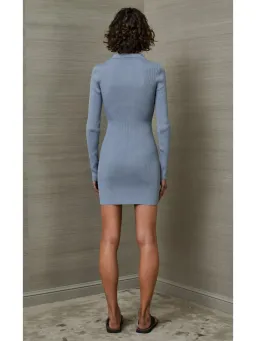 Bec & Bridge Harper Knit Mini Dress in Storm Blue Size AU 6  for rent on The Volte - image 3