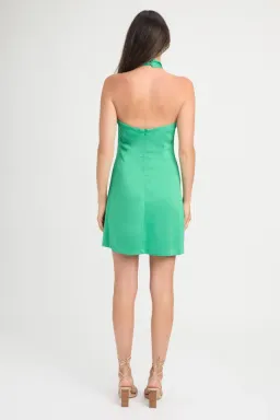 Kookai Milan Knot Mini Dress in Island Green Size 36 for rent on The Volte - image 2