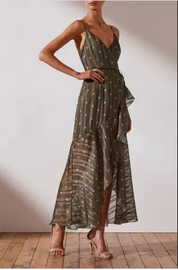 Shona Joy Reed Wrap Dress for rent on The Volte - image 1