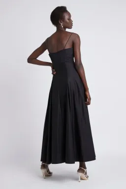 Aje Solstice Strappy Ring Midi Dress Black Size 8 for rent on The Volte - image 3