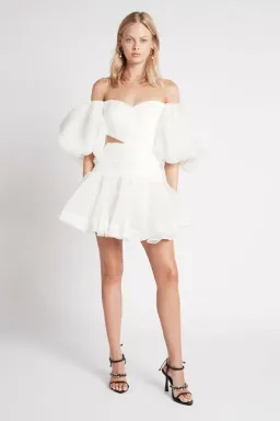 Aje Myriad Cut Out Mini Dress White Size 8 for rent on The Volte - image 1