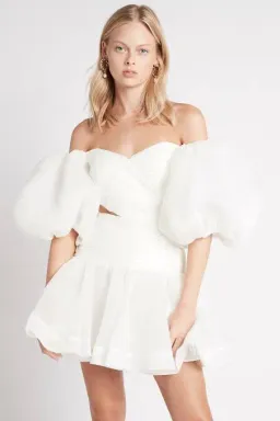 Aje Myriad Cut Out Mini Dress White Size 8 for rent on The Volte - image 3