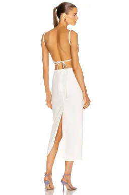 Christopher Esber Carly Squared Tie Dress White Size 8 for rent on The Volte - image 3