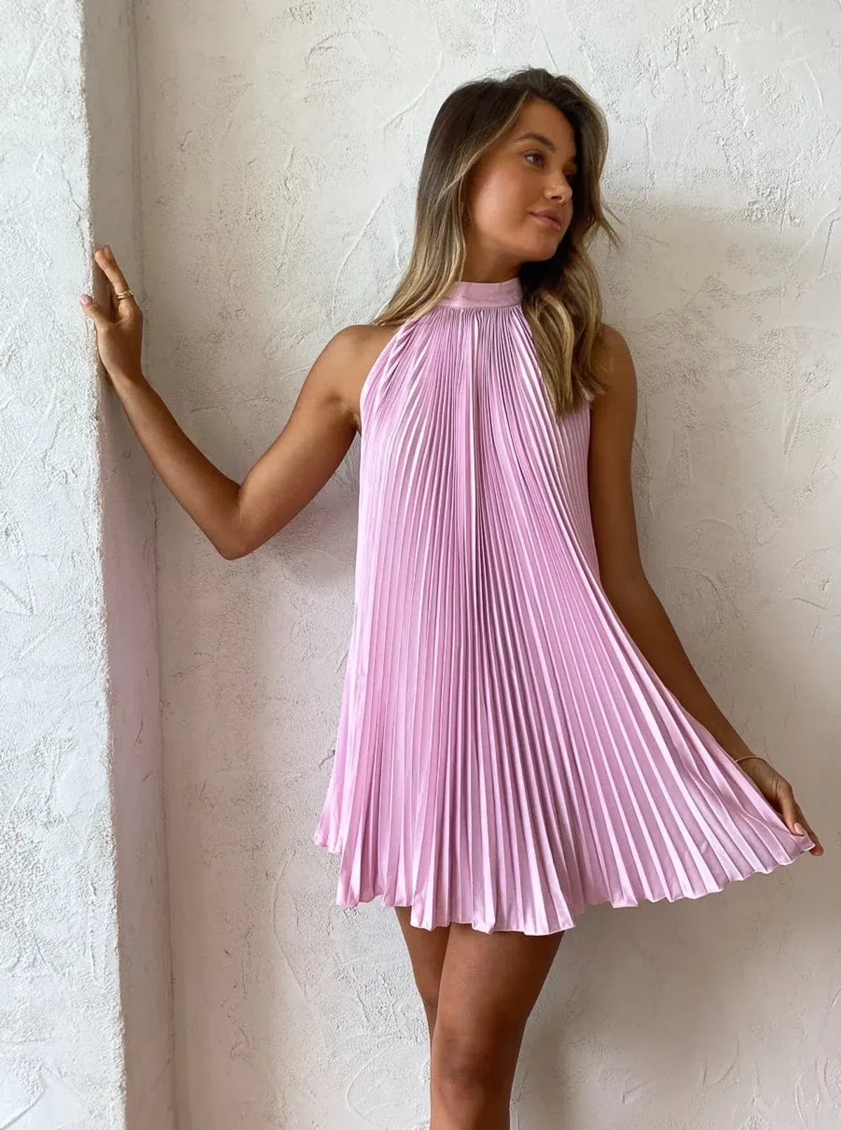 Lidee Amour Mini Dress in Floss Pink Size 8 - Image 5