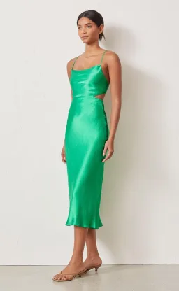 Bec & Bridge Loren Cut Out Midi Dress - Green - Size 10 for rent on The Volte - image 5