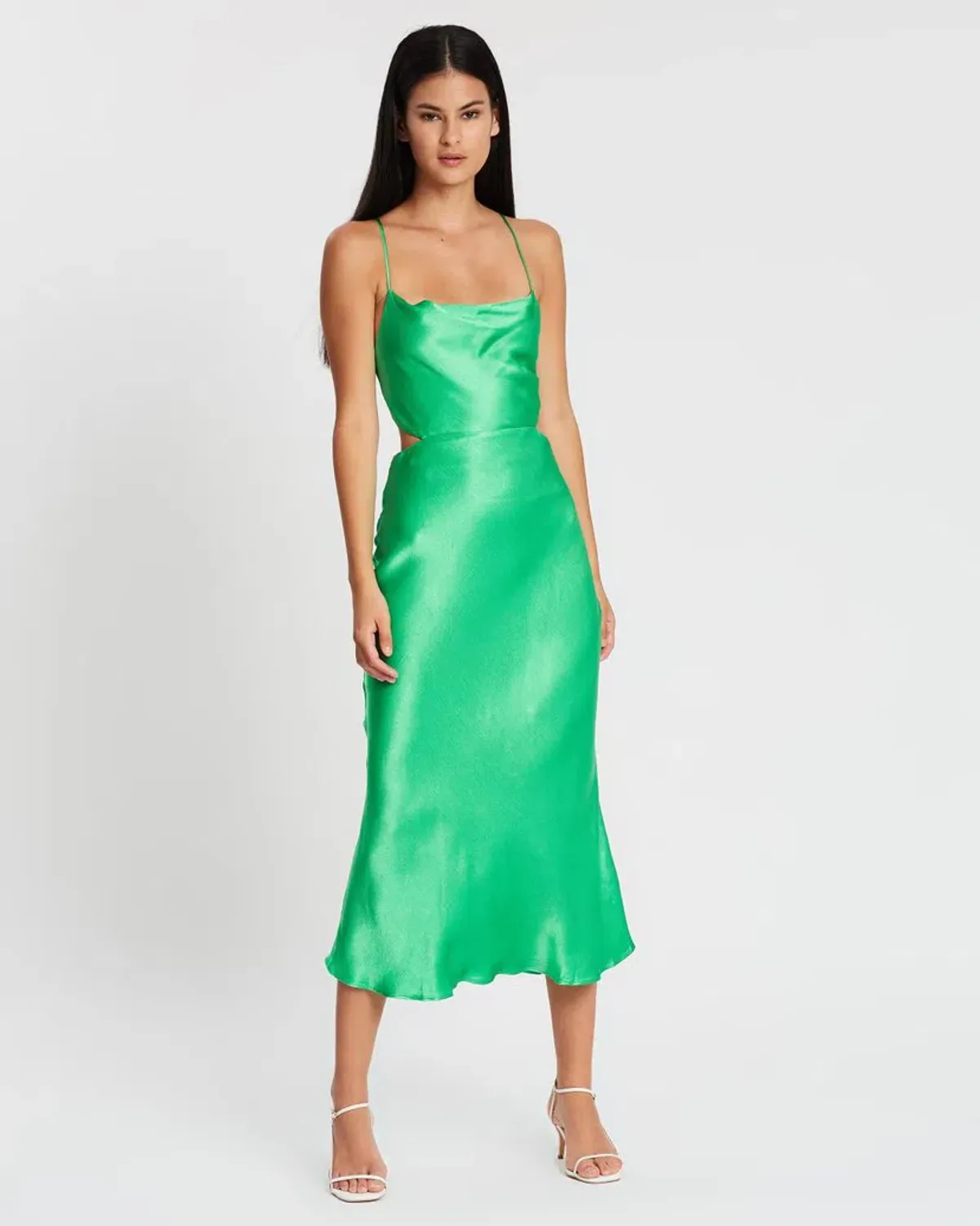 Bec & Bridge Loren Cut Out Midi Dress - Green - Size 10 - Image 3