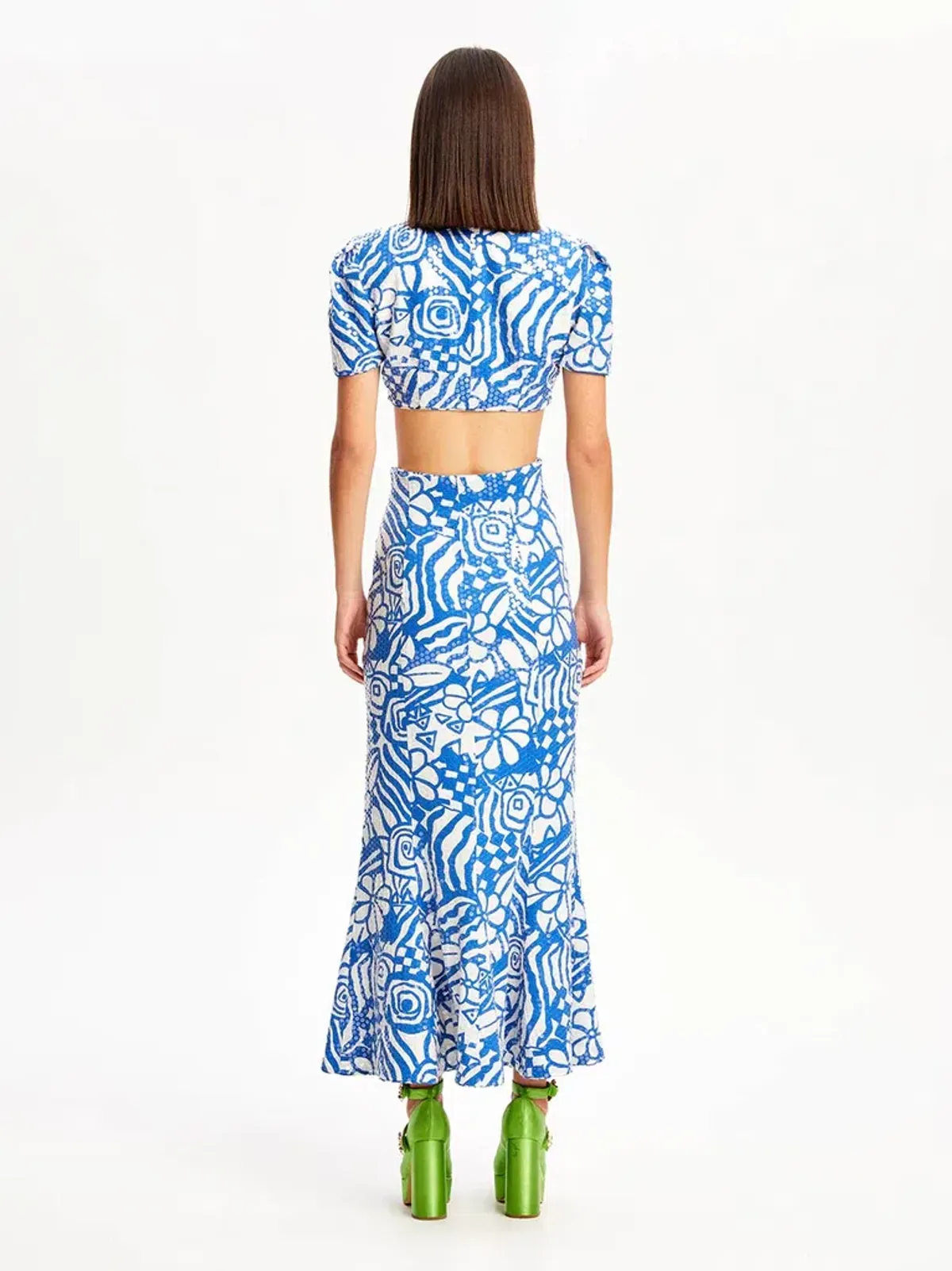 Alice McCall Daisy Daze Crop Top and Skirt Set Print Size 6 - Image 3