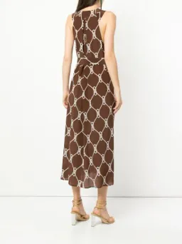 Manning Cartell Figure 8 Midi Dress Brown Print Size 12 for rent on The Volte - image 2