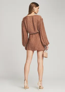 Retrofete Gabrielle Robe Dress in Bronze Sequin Size 12 for rent on The Volte - image 3