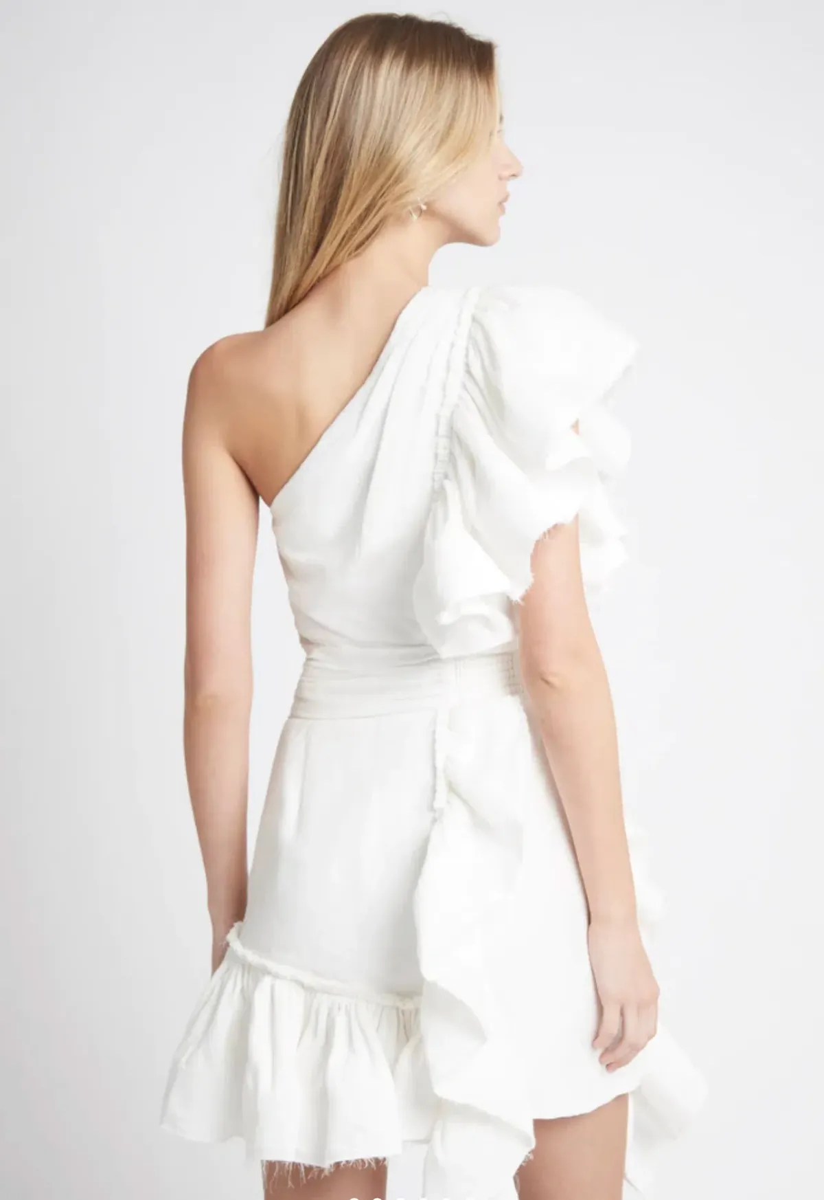 Aje Bonjour Assymetric Mini Dress White Size 16 - Image 2