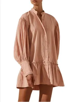 Shona Joy Ella Balloon Sleeve Mini Dress Pink Size 8 for rent on The Volte - image 2