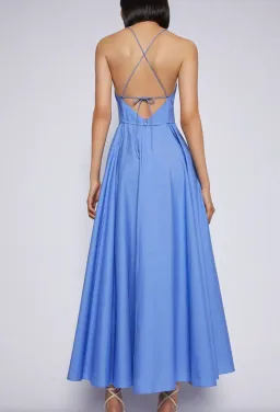 Scanlan Theodore Parachute Cotton Strappy Dress Blue Size 6 for rent on The Volte - image 2