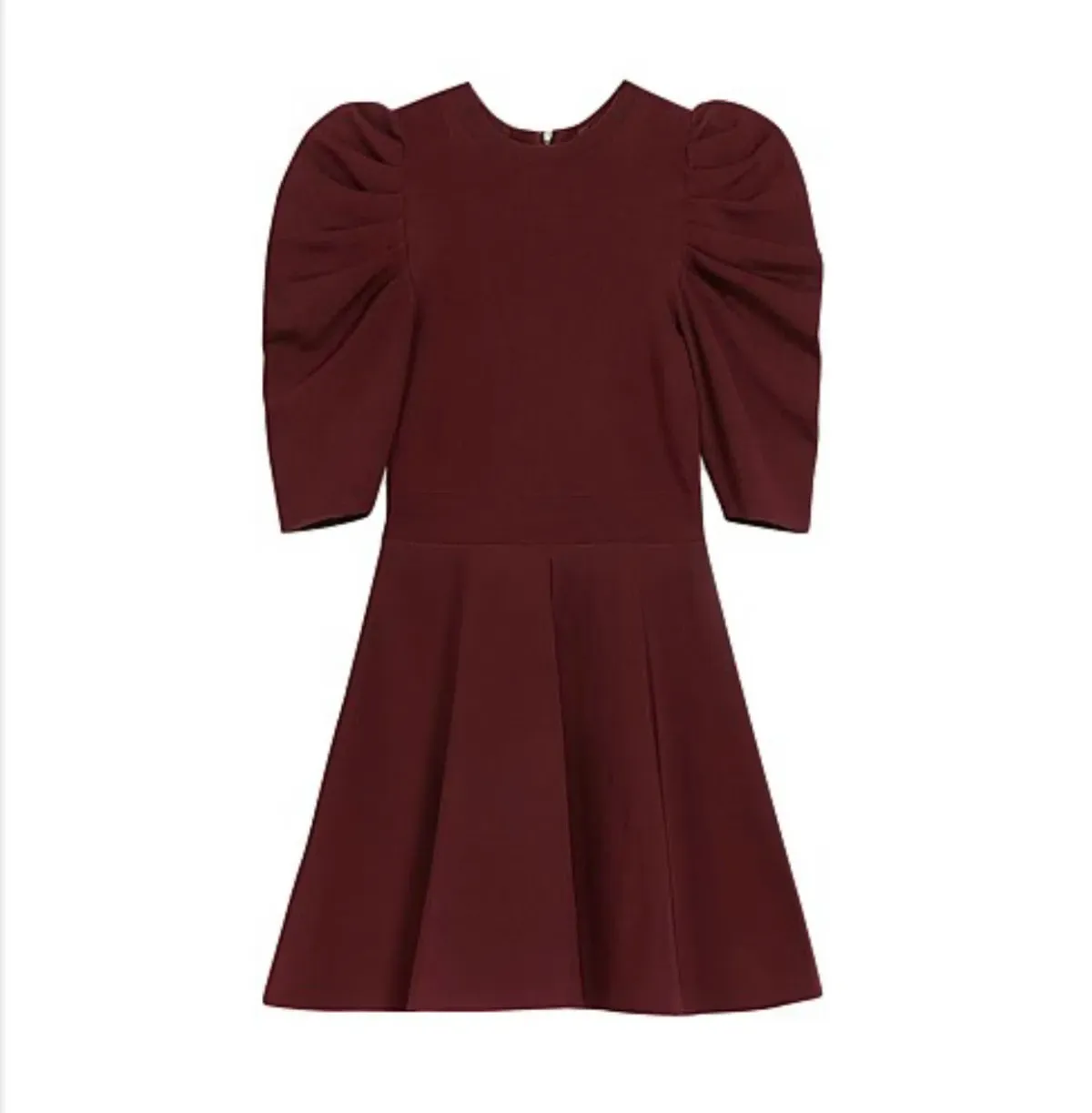 Ted Baker Lorna Puff Sleeve Knitted Skater Dress Burgundy Size 2 - Image 6