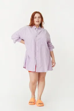 Blanca Benson Shirt in Lilac Purple One Size for rent on The Volte - image 3