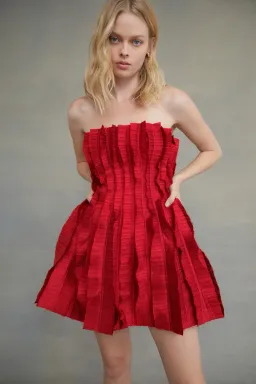 Aje Hybrid Sleeveless Mini Dress Red Size 8 for rent on The Volte - image 4
