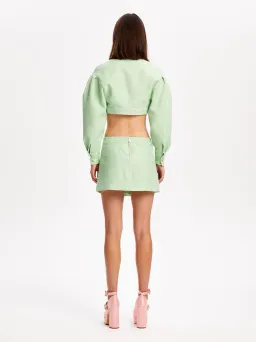 Alice McCall Catalina Jacket and Mini Skirt Set Lime Cream Size 10 for rent on The Volte - image 3