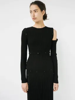 Christopher Esber Deconstructed Long Sleeve Dress Black Size 8  for rent on The Volte - image 9