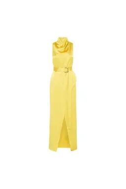 Camilla and Marc Phoebe Drape Dress Yellow Size 10 for rent on The Volte - image 6