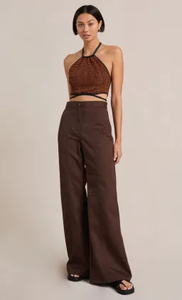 Bec & Bridge Ziggy Knit Halter Top Lurex Stripe Size 12 for rent on The Volte - image 2