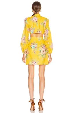 Zimmermann Zinnia Bow Cut Out Mini Dress Print Size 8 for rent on The Volte - image 2