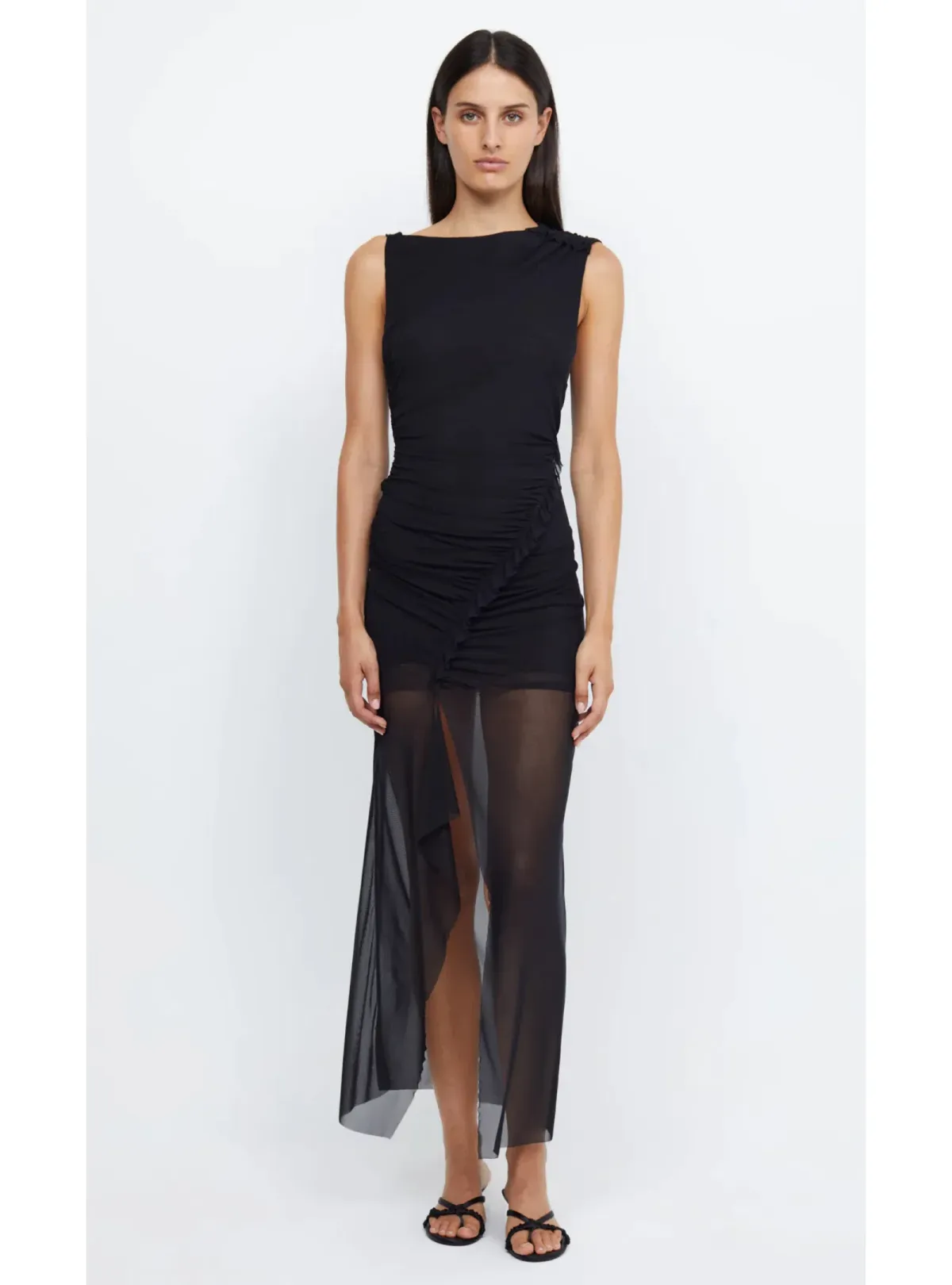 Bec + Bridge - Julien Asym Midi Dress in Black - Size 10 - Image 1