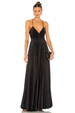 A.L.C. Aries Satin Pleated Dress Black 8 for rent on The Volte - image 1