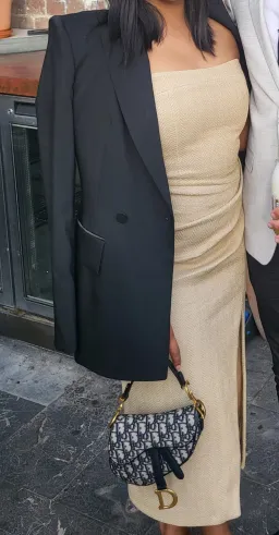 Manning Cartell French Kiss Strapless Midi Dress Beige Size 10 for rent on The Volte - image 5