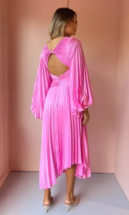 Acler Palms Midi Dress Confetti Pink Size 14 for rent on The Volte - image 2