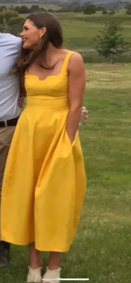 Camilla and Marc Callie Open Back Midi Dress Yellow Size 6 for rent on The Volte - image 3