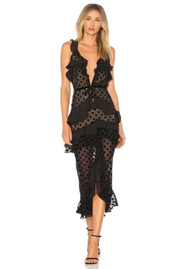 For Love and Lemons Black Polka Dot Dress Black Size M for rent on The Volte - image 5