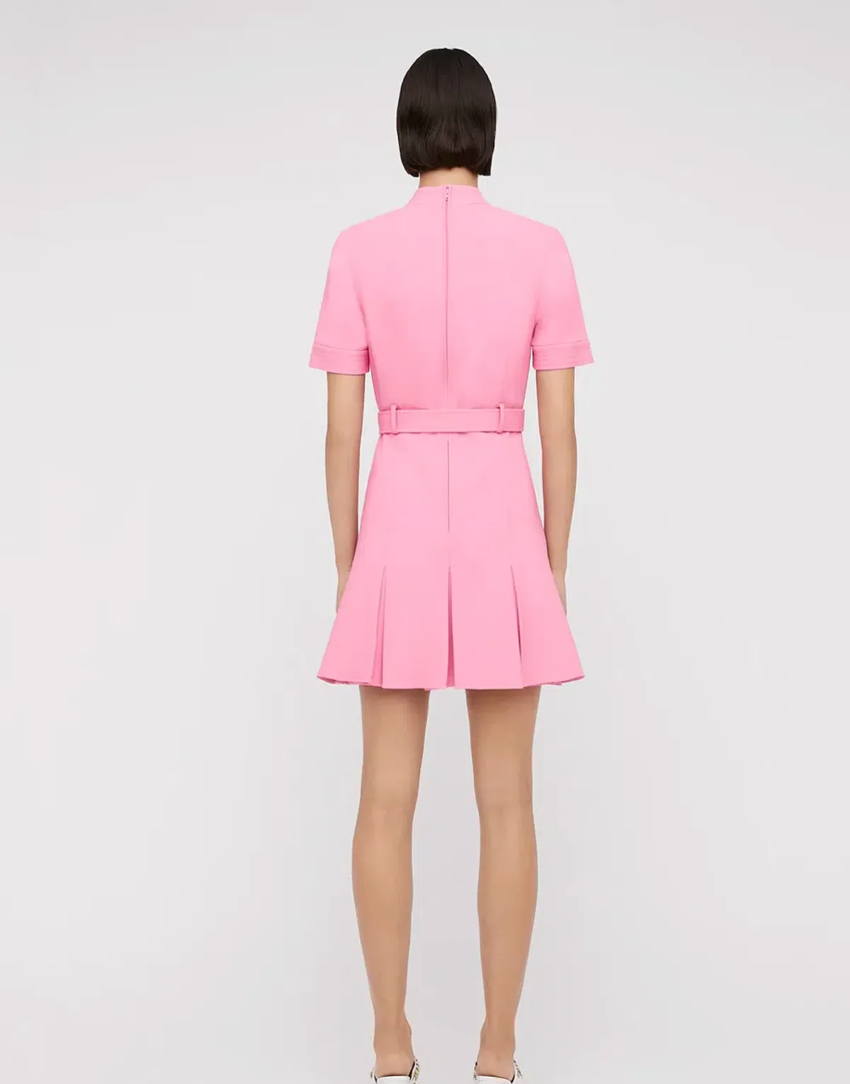 Scanlan Theodore Tailored Pleat Dress Pink Size 6 - Image 3