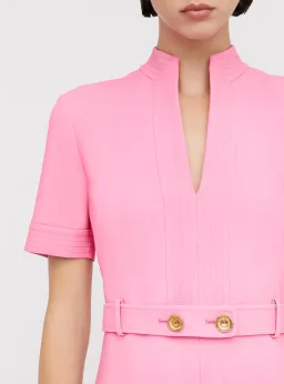 Scanlan Theodore Tailored Pleat Dress Pink Size 6 for rent on The Volte - image 2